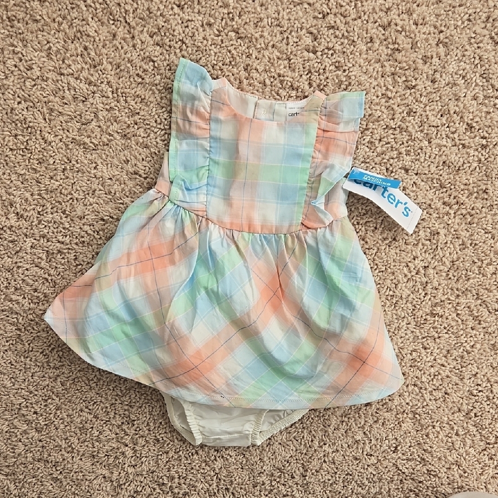 Carter's Pastel Plaid Baby Dress
